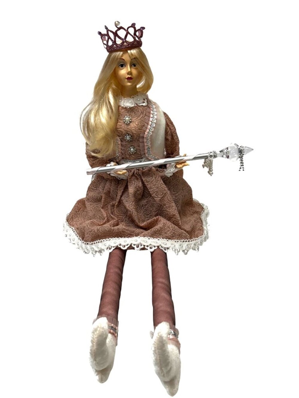 Elf Princess Shelf Sitter Artisan Doll Dangling Legs Girl Room Mythical Decor